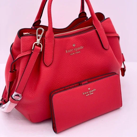 Kate Spade Dumping Small Satchel and Wallet Set Heirloom Tomato - Picture 2 of 13